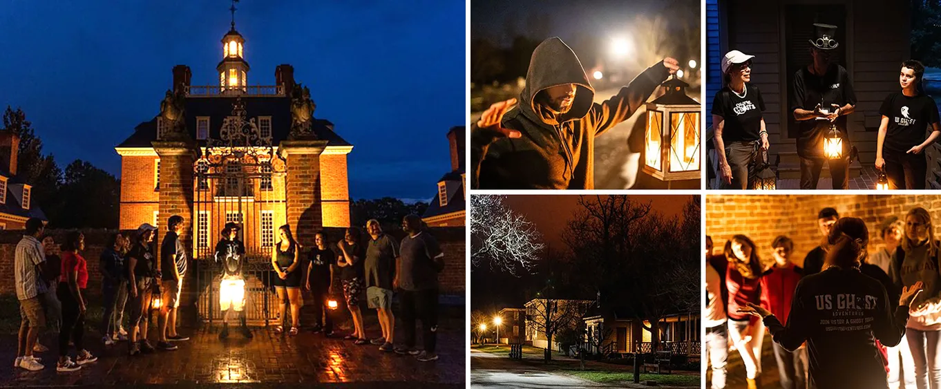 Colonial Williamsburg Dead of Night Ghost Hunt with Equipment