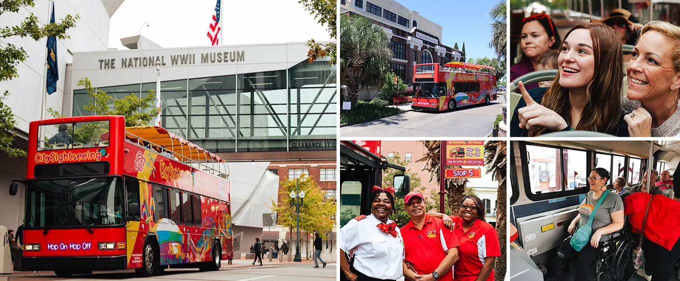 City Sightseeing New Orleans: 3-Day Hop-on Hop-off Bus + 2 Walking Tours