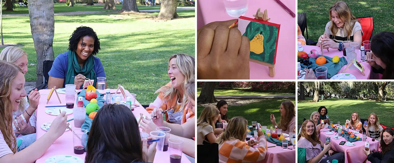 Paint Tiny Canvases in Forsyth Park