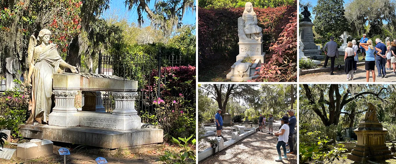 Bonaventure Cemetery Walking Tour with Transportation from Downtown Savannah