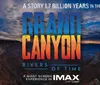 The image showcases a dramatic view of the Grand Canyon with sunrays breaking through clouds complemented by bold text that reads A STORY 17 BILLION YEARS IN THE MAKING GRAND CANYON RIVERS OF TIME