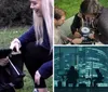 Two people are attentively examining an electronic device outdoors