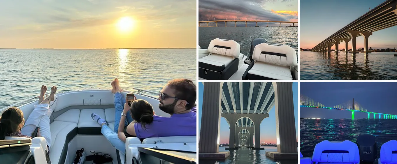Premiere Private Sunset Cruise With Lights Of The Skyway Bridge