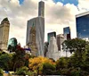 New York Citys Central Park foregrounds a contrasting skyline of historic and modern skyscrapers