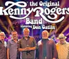 The image features seven men standing together under the logo The Original Kenny Rogers Band featuring Don Gatlin with a colorful stage lighting background