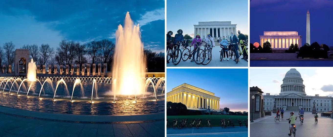 Washington DC: Monuments at Night Bike Tour