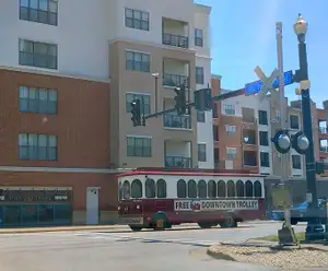 Sparky the Free Downtown Branson Trolley